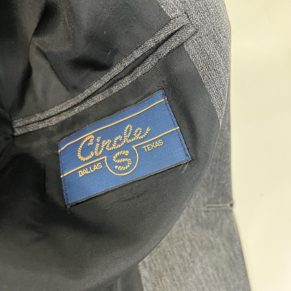 Circle S Blazer Mens 42L Gray Western Sport Coat Jacket Made USA Rodeo Cowboy - Picture 11 of 16